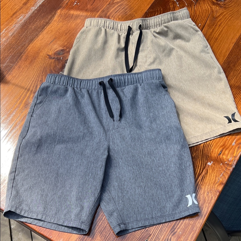 Hurley Boys Shorts in Charcoal and Tan